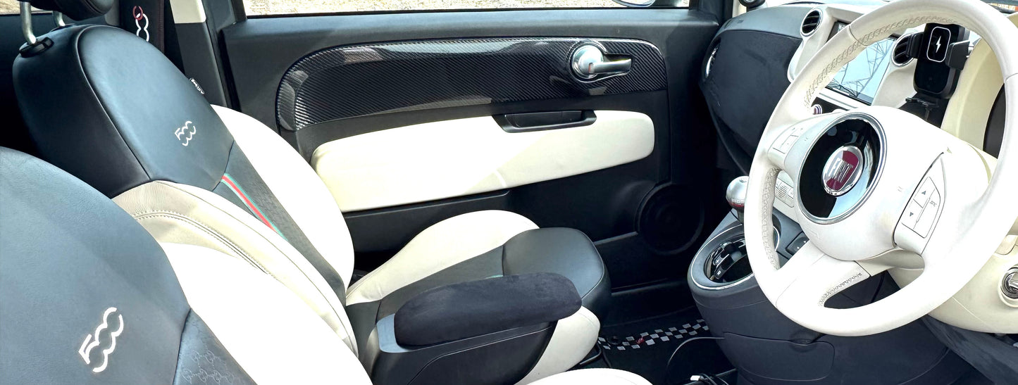 FIAT500 ABARTH500 ドアパネルプレート カーボンクリアコート仕様