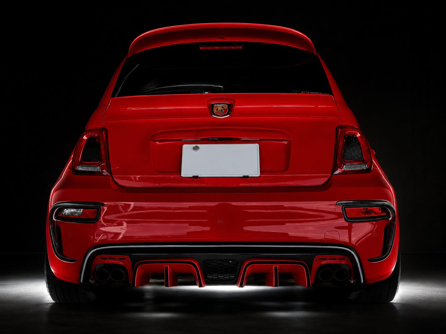 ABARTH500リアディフューザー用セパレートL/Rフィンパネルセット　シリーズ4～