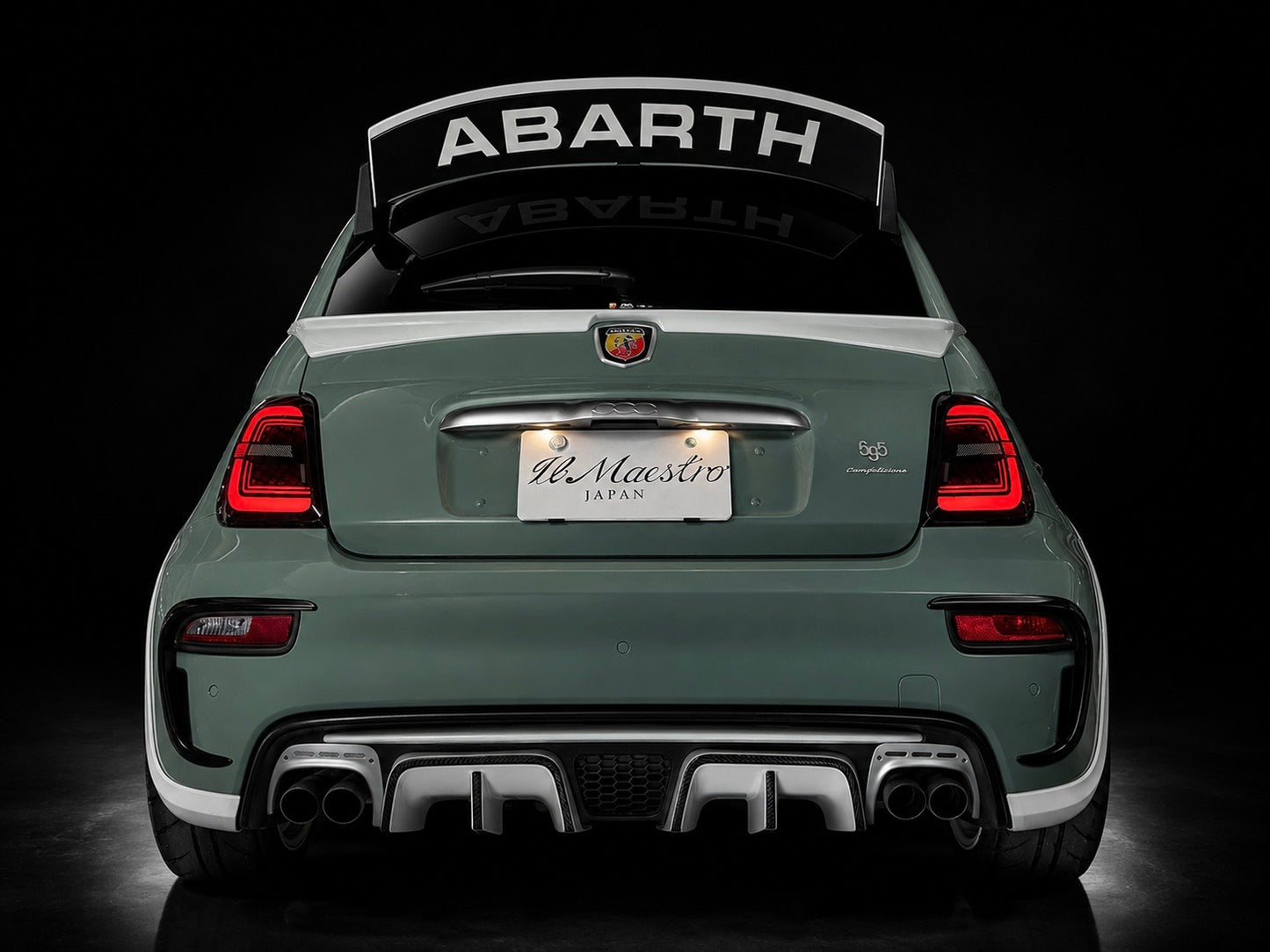 ABARTH500リアディフューザー用セパレートL/Rフィンパネルセット　シリーズ4～