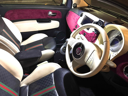 FIAT500　ABARTH500　ドアパネルプレート　バックスキン調