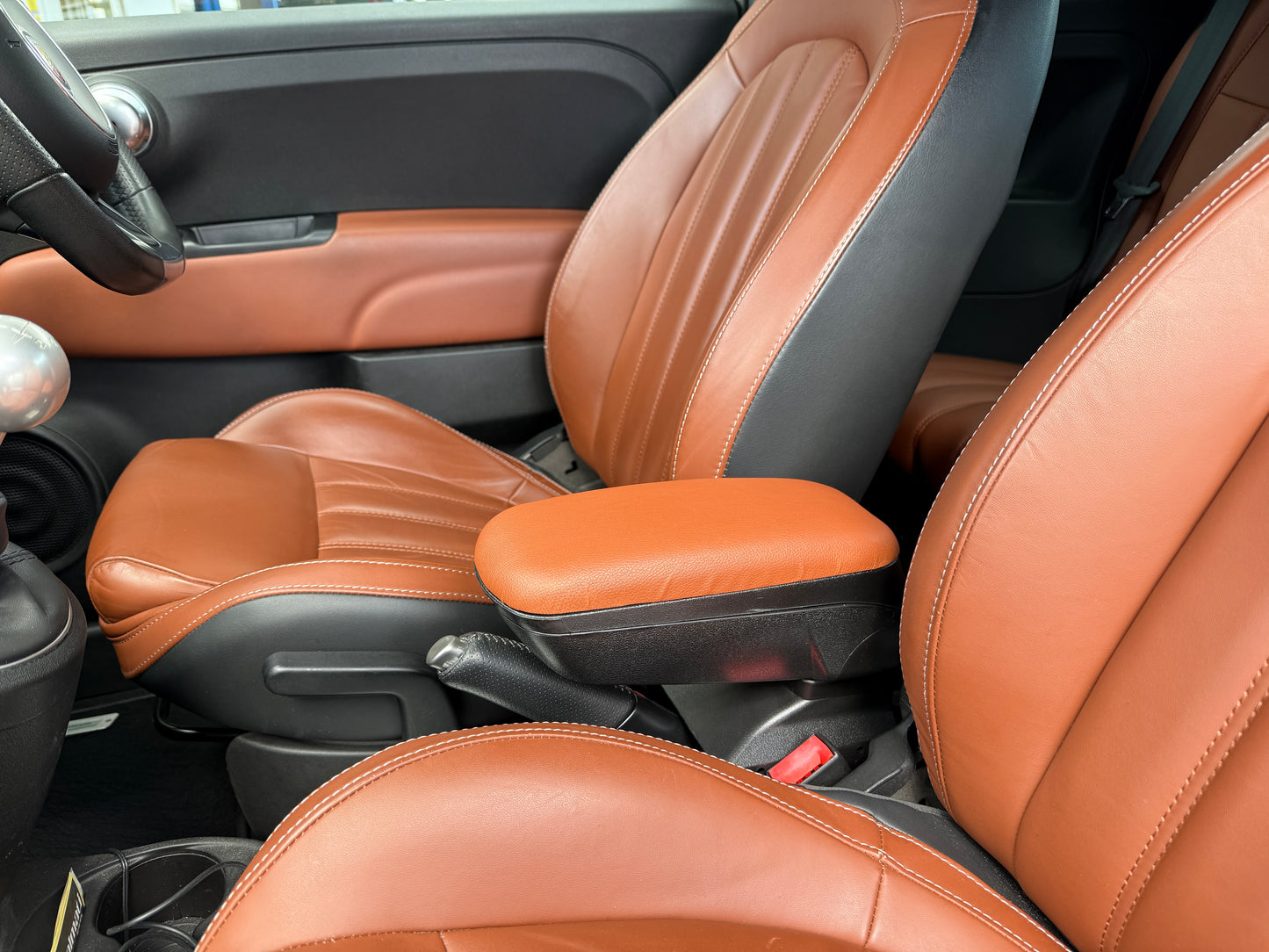 FIAT500　ABARTH500　バックスキン調アームレスト