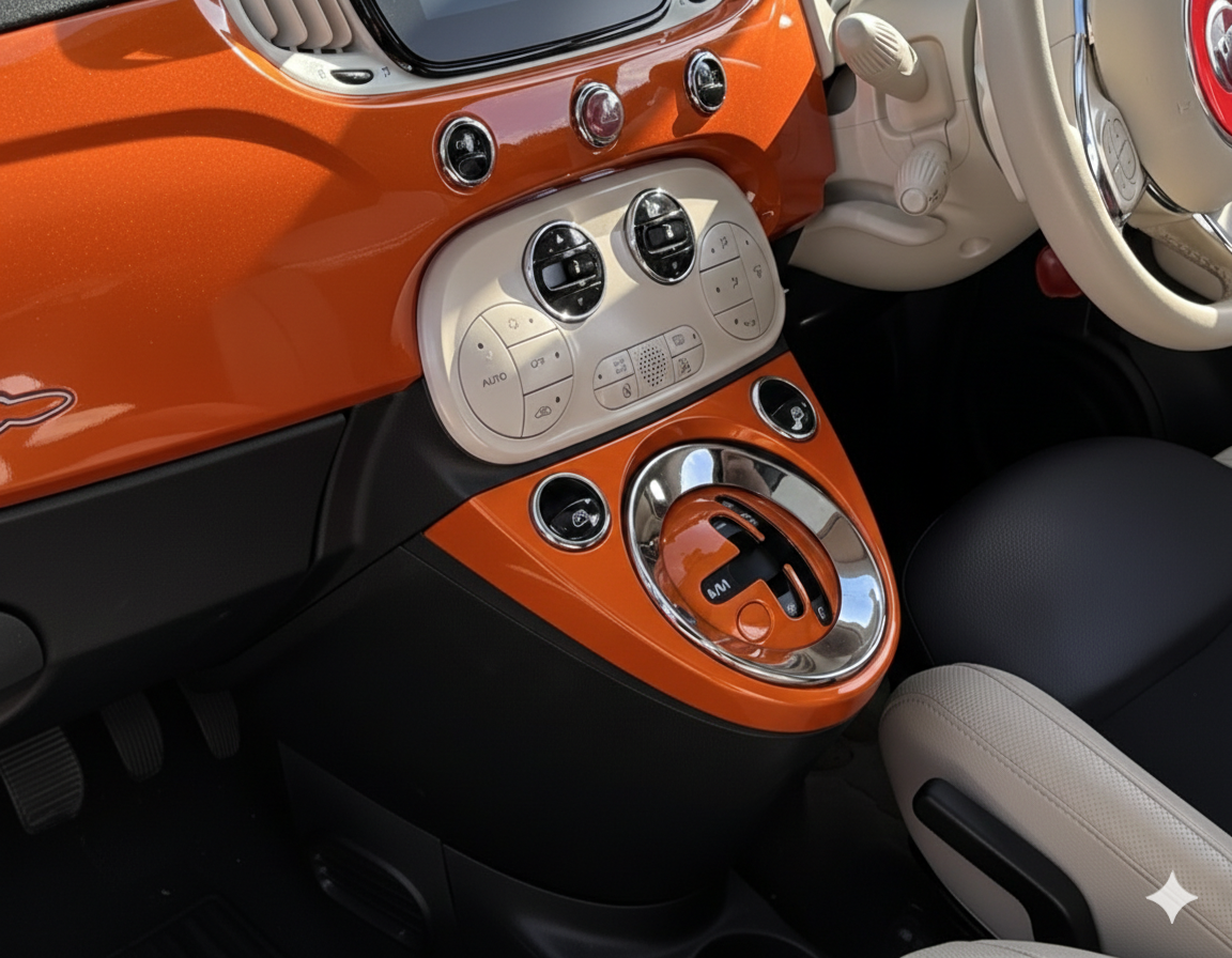 FIAT500　ABARTH500　シフトゲートパネル　シリーズ4～