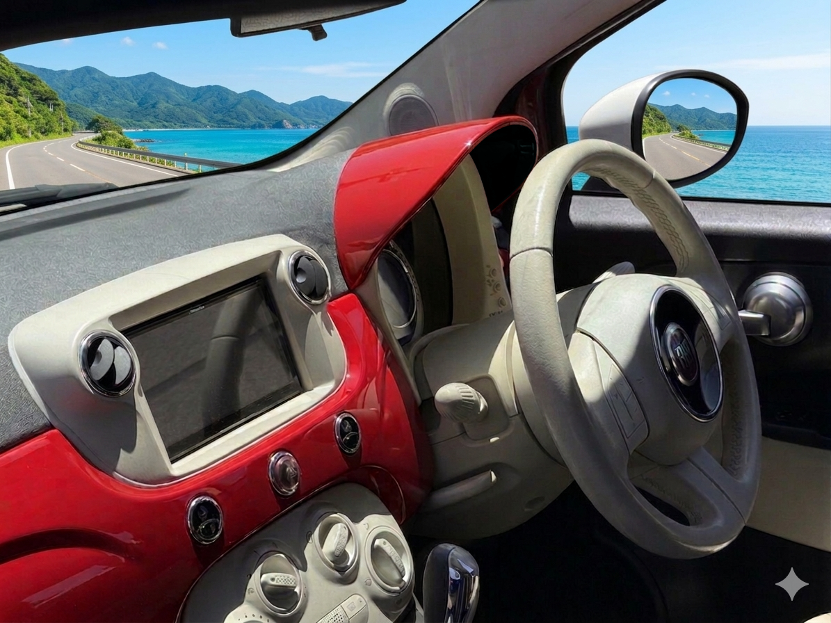メーターバイザー　FIAT500 シリーズ～3　前期右ハンドル用