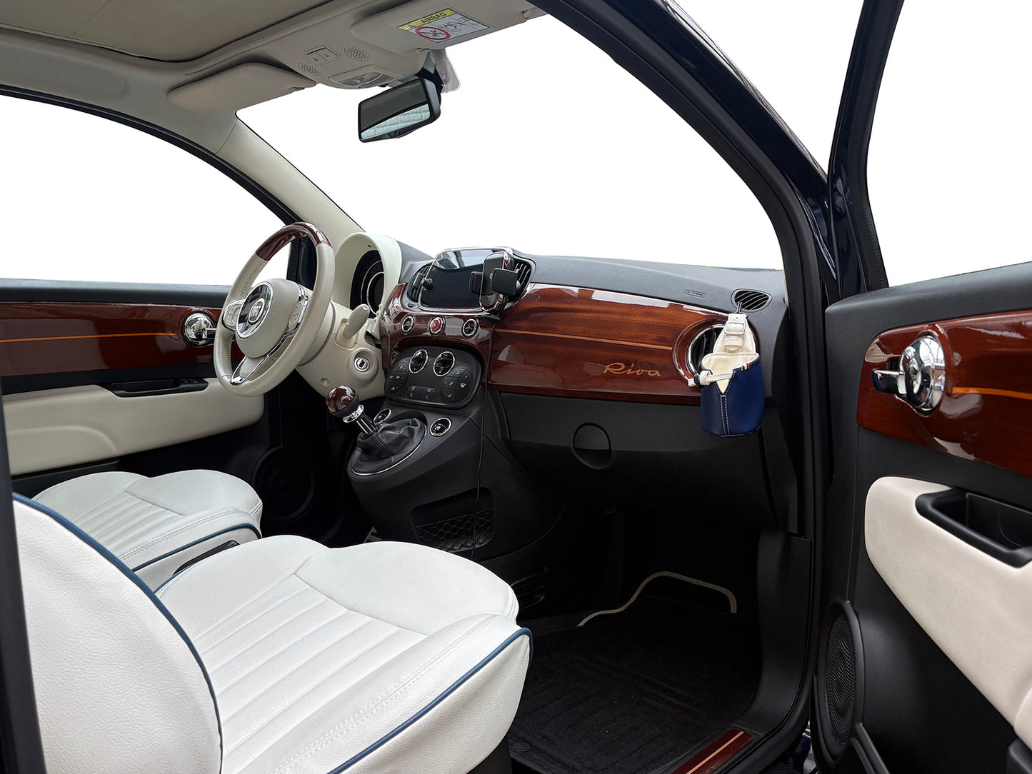 FIAT500　ABARTH500　ドアパネルプレート　ウッド調仕上げ