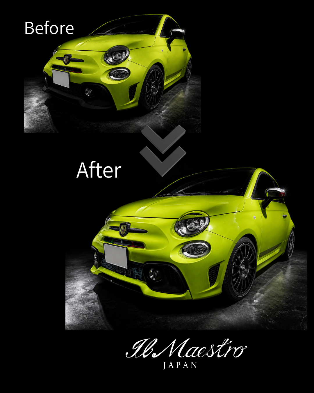 ABARTH500 フロントバンパーガーニッシュ　シリーズ4～